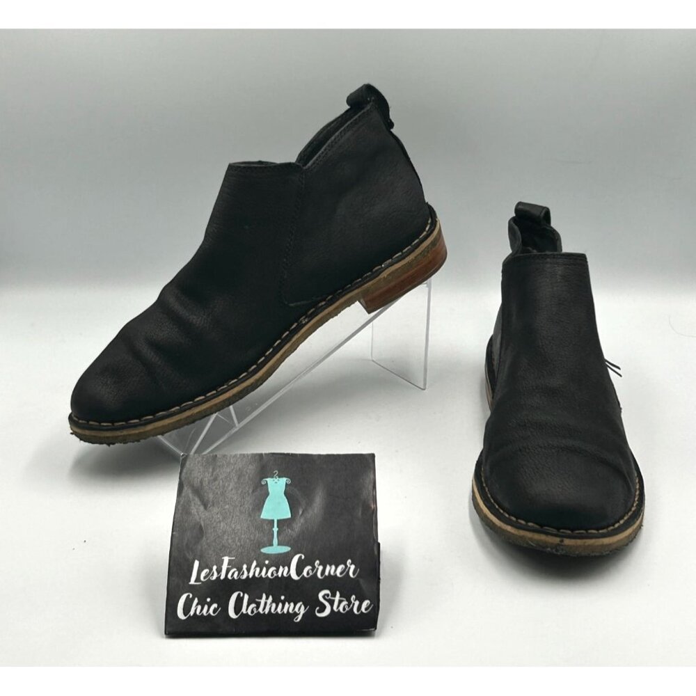 UGG Women's Black Leather Clementine Shearling Leather Ankle Boot Sz 9.5 3208